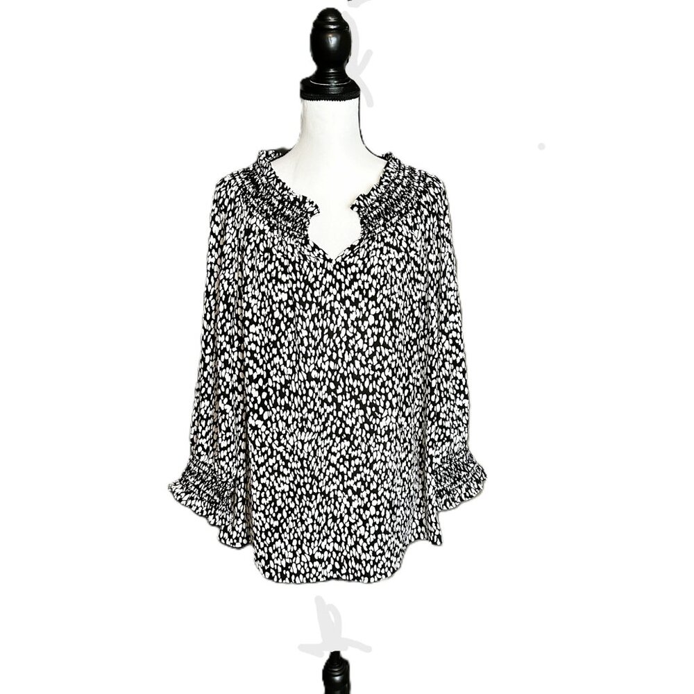 Ladies Long Sleeve Dressy Blouse Talbots Plus Size 2X